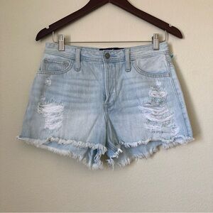 Hollister High-Rise Mom Distressed Denim Short